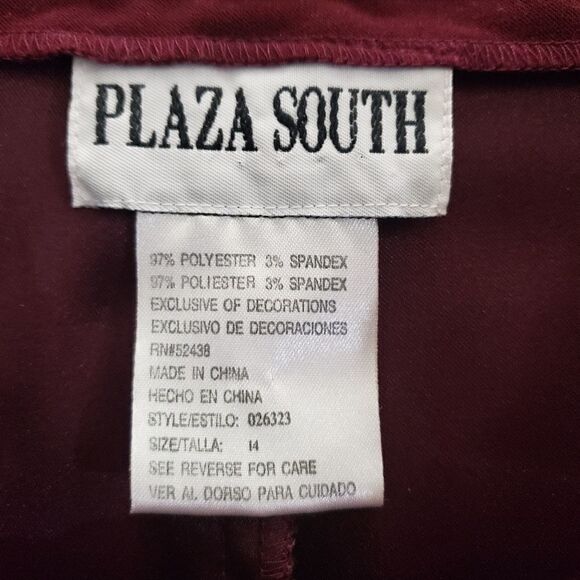 Plaza South Woman's Burgundy Pantsuit - Picture 10 of 16